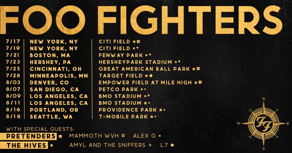 Foo Fighters 2024 stadium tour dates