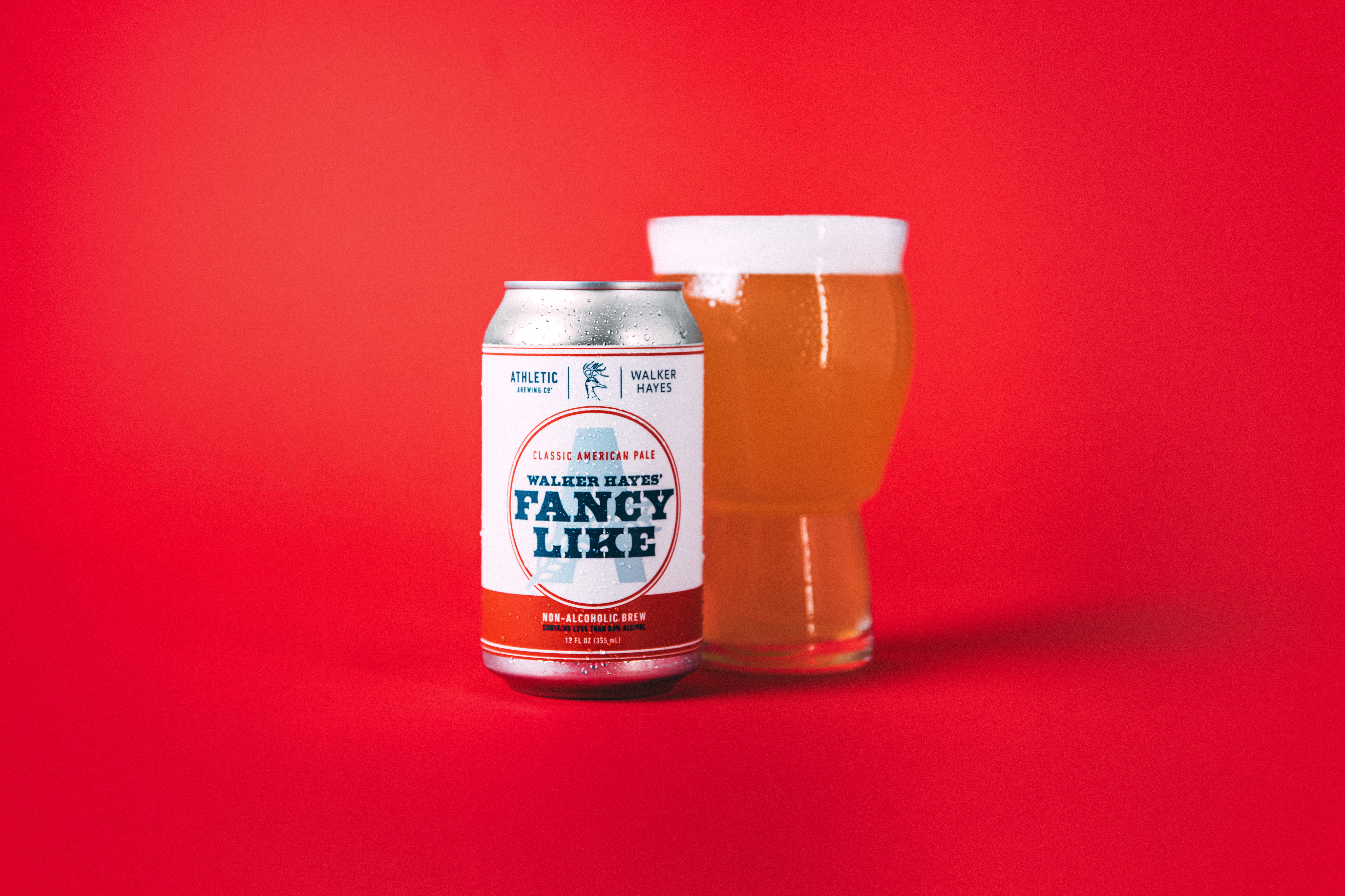 Fancy Like non-alcoholic beer by Walker Hayes and Athletic Brewing in Milford, Connecticut